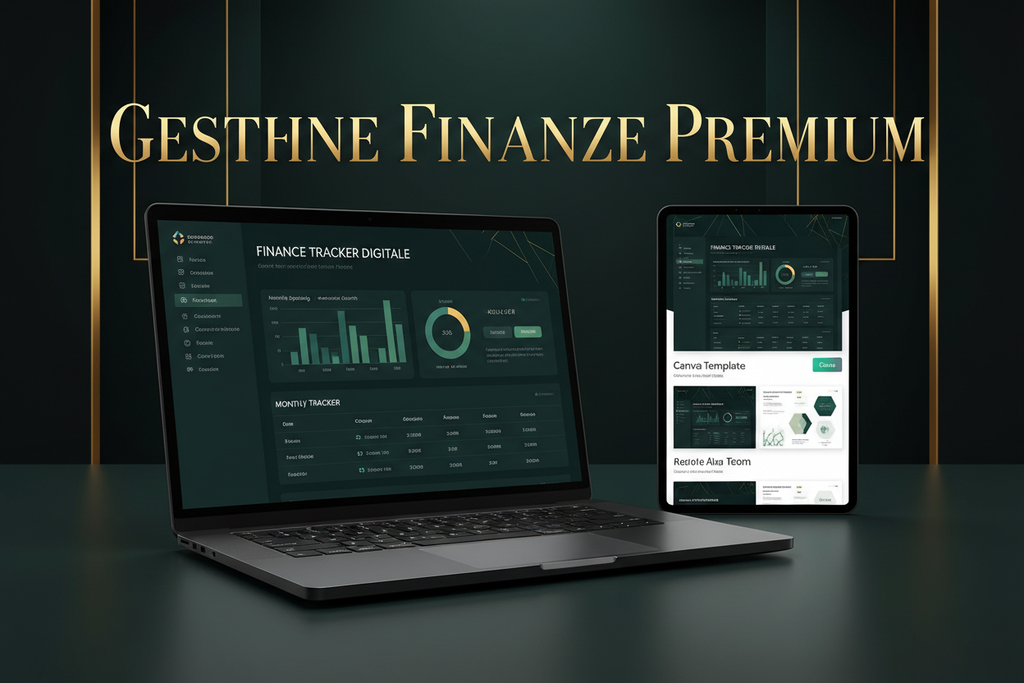 Finance Tracker Digitale Premium – Gestisci le Tue Finanze con Stile (Google Sheets + Canva)