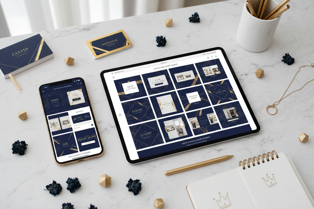Social Media Content Kit – 50 Template Canva per Instagram, TikTok & Pinterest | IT & EN