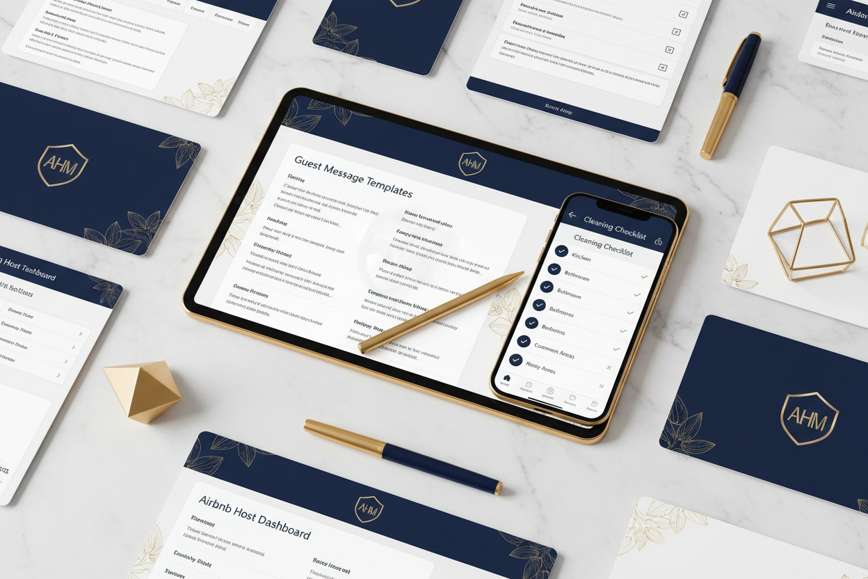 Airbnb Host Pro Kit - Template messaggi su tablet