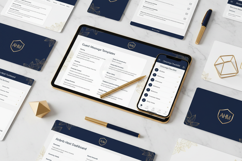 Airbnb Host Pro Kit - Template messaggi su tablet