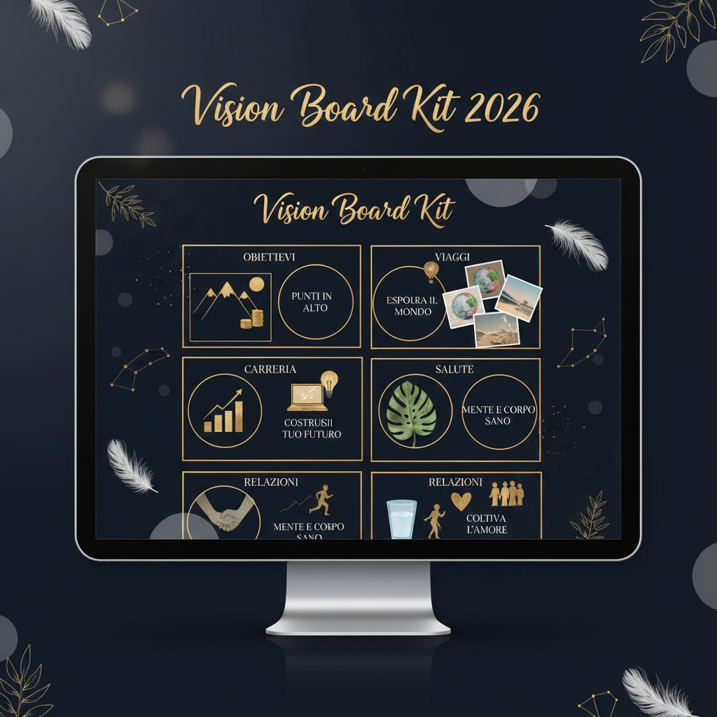 Vision Board Kit Canva 2026 – Template Premium per Obiettivi