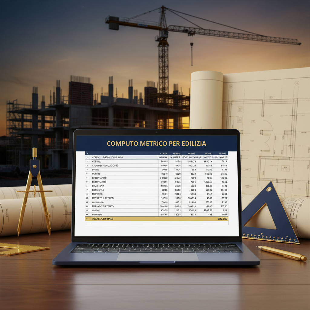 Computo Metrico per Edilizia - Mockup Laptop