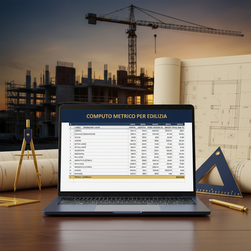 Computo Metrico per Edilizia - Mockup Laptop