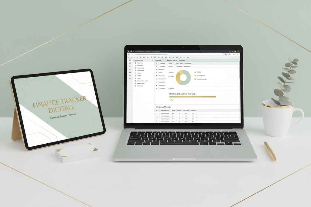 Finance Tracker Digitale Premium – Gestisci le Tue Finanze con Stile (Google Sheets + Canva)