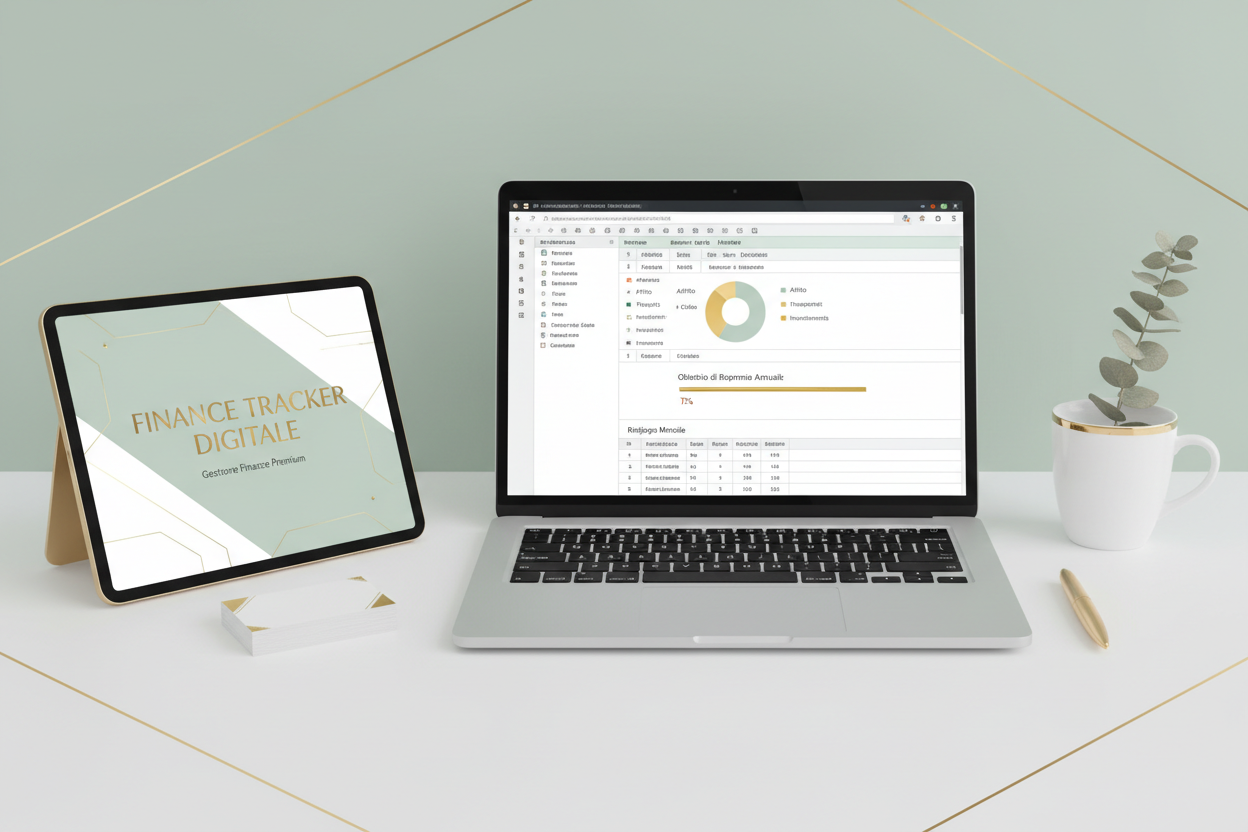 Finance Tracker Digitale Premium – Gestisci le Tue Finanze con Stile (Google Sheets + Canva)